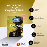 Bao Cao Su Xtoy King Gem 7 Bi Lớn Hương Vani chính hãng - siêu mỏng, có hương thơm, ôm sát cảm giác thật - giao hàng che tên kín đáo