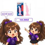 Phích Cắm Hậu Môn Hi-Rubber Bumpy Butt Plug Màu Hồng chính hãng - chất liệu an toàn cho da, dễ vệ sinh, êm ái khi dùng - giao hàng che tên kín đáo