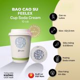 Bao Cao Su Siêu Mỏng Feelex Cup Hương Soda Cream chính hãng - có hương thơm, ôm sát cảm giác thật, chất liệu latex an toàn - giao hàng che tên kín đáo