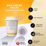 Bao Cao Su Siêu Mỏng Feelex Cup Hương Kumquat Tea chính hãng - có hương thơm, ôm sát cảm giác thật, chất liệu latex an toàn - giao hàng che tên kín đáo
