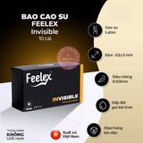 Bao Cao Su Siêu Mỏng Feelex Invisible chính hãng - siêu mỏng 0.03mm, có hương thơm, ôm sát cảm giác thật - giao hàng che tên kín đáo