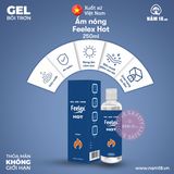 Gel Bôi Trơn Ấm Nóng Feelex chính hãng - gốc nước không dính rít, dịu nhẹ an toàn cho da, dễ rửa sạch - giao hàng che tên kín đáo
