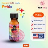 Popper Golden Cock Pride chính hãng - hàng chuẩn nhập khẩu, nắp kín không bay hơi, dùng được nhiều lần - giao hàng che tên kín đáo