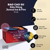 Bao Cao Su Siêu Mỏng Juncai Ice & Fire Lửa Băng chính hãng - siêu mỏng 0.01mm, ôm sát cảm giác thật, chất liệu latex an toàn - giao hàng che tên kín đáo