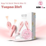 Kẹp Vú Kích Thích Đầu Ti 2in1 Yuepao chính hãng - chất liệu an toàn cho da, dễ vệ sinh, êm ái khi dùng - giao hàng che tên kín đáo