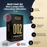 Bao Cao Su Siêu Mỏng Oleo Lampo 002 Liberation Ultrathin chính hãng - siêu mỏng 0.02mm, có hương thơm, ôm sát cảm giác thật - giao hàng che tên kín đáo