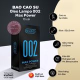 Bao Cao Su Kéo Dài Thời Gian Oleo Lampo 002 Max Power chính hãng - siêu mỏng 0.02mm, siêu mỏng, hỗ trợ kéo dài - giao hàng che tên kín đáo