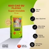 Bao Cao Su Siêu Mỏng PlayAh Super Invisible chính hãng - có hương thơm, ôm sát cảm giác thật, chất liệu latex an toàn - giao hàng che tên kín đáo