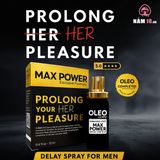 Chai Xịt Kéo Dài Thời Gian Oleo Lampo Max Power 13% chính hãng - thấm nhanh không nhờn rít, dùng trước khi quan hệ, nhỏ gọn dễ mang theo - giao hàng che tên kín đáo