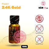 Popper 24k Gold chính hãng - hàng chuẩn nhập khẩu, nắp kín không bay hơi, dùng được nhiều lần - giao hàng che tên kín đáo