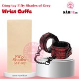Còng tay Fifty Shades of Grey Wrist Cuffs chính hãng - chất liệu an toàn cho da, dễ vệ sinh, êm ái khi dùng - giao hàng che tên kín đáo