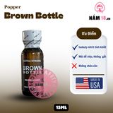 Popper Brown Bottle chính hãng - hàng chuẩn nhập khẩu, nắp kín không bay hơi, dùng được nhiều lần - giao hàng che tên kín đáo