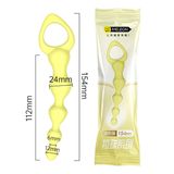 Chuỗi Hạt Kích Thích Hậu Môn Meleon Size 154mm Màu Vàng chính hãng - chất liệu an toàn cho da, dễ vệ sinh, êm ái khi dùng - giao hàng che tên kín đáo