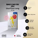 Bao Cao Su Kéo Dài Thời Gian Jex Usui Pure Long chính hãng - có gai nổi, hỗ trợ kéo dài, có hương thơm - giao hàng che tên kín hàng có sẵn