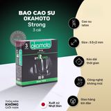 Bao Cao Su Kéo Dài Thời Gian Okamoto Strong chính hãng - siêu mỏng, hỗ trợ kéo dài, ôm sát cảm giác thật - giao hàng che tên kín đáo