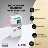 Bao Cao Su Okamoto Purity Tinh Khiết chính hãng - siêu mỏng 0.05mm, siêu mỏng, ôm sát cảm giác thật - giao hàng che tên kín đáo