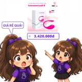 Trứng Rung Lovense Lush 3 Điều Khiển App chính hãng - chất liệu an toàn cho da, dễ vệ sinh, êm ái khi dùng - giao hàng che tên kín đáo