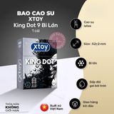 Bao Cao Su Xtoy King Dot 9 Bi Lớn Hương Chocolate chính hãng - siêu mỏng, nhiều gel bôi trơn, có hương thơm - giao hàng che tên kín đáo