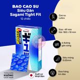 Bao Cao Su Siêu Gân Sagami Tight Fit chính hãng - siêu mỏng 0.03mm, siêu mỏng, ôm sát cảm giác thật - giao hàng che tên kín đáo