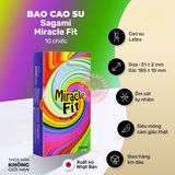 Bao Cao Su Sagami Miracle Fit Ôm Sát chính hãng - siêu mỏng, ôm sát cảm giác thật, chất liệu latex an toàn - giao hàng che tên kín đáo