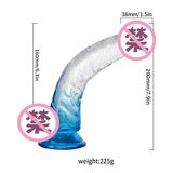 Dương Vật Dính Tường Dildo Silicone Trong Suốt Có Bìu chính hãng - silicone mềm mại, chất liệu an toàn cho da, dễ vệ sinh - giao hàng che tên kín đáo