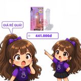 Dương Vật Dính Tường Trong Suốt Electr chính hãng - chất liệu an toàn cho da, dễ vệ sinh, êm ái khi dùng - giao hàng che tên kín đáo
