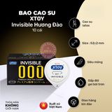 Bao Cao Su Siêu Mỏng Xtoy Invisible Hương Đào chính hãng - có hương thơm, ôm sát cảm giác thật, chất liệu latex an toàn - giao hàng che tên kín đáo