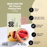 Bao Cao Su Siêu Mỏng SO Classic Hương Vani Hộp 12 Cái chính hãng - siêu mỏng 0.03mm, có hương thơm, ôm sát cảm giác thật - giao hàng che tên kín đáo