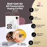 Bao Cao Su Hương Cà Phê SO Passionately - Hộp 12 Cái chính hãng - siêu mỏng 0.03mm, siêu mỏng, có hương thơm - giao hàng che tên kín đáo