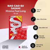 Bao Cao Su Sagami Xtreme Feel Long Kéo Dài chính hãng - siêu mỏng, hỗ trợ kéo dài, ôm sát cảm giác thật - giao hàng che tên kín đáo