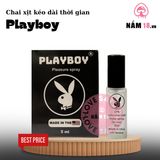 Chai Xịt Kéo Dài Thời Gian Playboy Đen 10% - Chai 5ml chính hãng - thấm nhanh không nhờn rít, dùng trước khi quan hệ, nhỏ gọn dễ mang theo - giao hàng che tên kín đáo