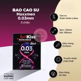 Bao Cao Su Siêu Mỏng Lovekiss Maxxmen 5in1 0.03mm chính hãng - siêu mỏng 0.03mm, hỗ trợ kéo dài, có hương thơm - giao hàng che tên kín đáo