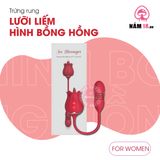 Trứng Rung Lưỡi Liếm Hình Bông Hồng rung nhấp chuyển động đẩy tới và lui 10 Chế Độ chính hãng - 10 chế độ rung, rung nhấp chuyển động đẩy tới và lui tự động, chất liệu an toàn cho da - giao 