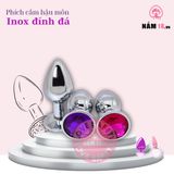 Phích Cắm Hậu Môn Inox Đính Đá Tròn Đủ Size Size L chính hãng - chất liệu an toàn cho da, dễ vệ sinh, êm ái khi dùng - giao hàng che tên kín đáo