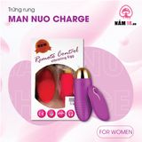 Trứng Rung ManNuo Charge Đa Chế Độ Rung chính hãng - chất liệu an toàn cho da, dễ vệ sinh, êm ái khi dùng - giao hàng che tên kín đáo