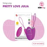 Trứng Rung Pretty Love Julia chính hãng - chất liệu an toàn cho da, dễ vệ sinh, êm ái khi dùng - giao hàng che tên kín đáo