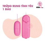 Trứng Rung Tình Yêu 1 Đầu chính hãng - chất liệu an toàn cho da, dễ vệ sinh, êm ái khi dùng - giao hàng che tên kín đáo