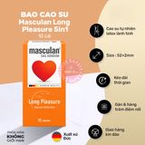 Bao Cao Su Kéo Dài Thời Gian Masculan Long Hộp 10 Cái chính hãng - siêu mỏng 0.03mm, siêu mỏng, hỗ trợ kéo dài - giao hàng che tên kín đáo