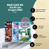 Bao Cao Su Gai Bi Lớn Dragon HBM chính hãng - có gai nổi, ôm sát cảm giác thật, chất liệu latex an toàn - giao hàng che tên kín đáo