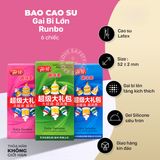 Bao Cao Su Gai Bi Lớn Runbo chính hãng - siêu mỏng, có gai nổi, ôm sát cảm giác thật - giao hàng che tên kín đáo