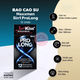 Bao Cao Su Kéo Dài Thời Gian Lovekiss Maxxmen 5in1 ProLong chính hãng - siêu mỏng, hỗ trợ kéo dài, có hương thơm - giao hàng che tên kín đáo