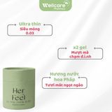 [SINH LÝ NAM] Bao Cao Su PlayAh Her Feel Ultra Thin Hộp 10 Cái (Size 52mm) Siêu Mỏng Nhiều GeL