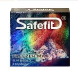 Bao cao su Safefit Freezer Max - Siêu mỏng, mát lạnh hương bạc hà, truyền nhiệt tốt - Hộp 3 - 10 cái