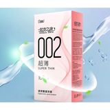 Bao cao su 002 Nội Địa Trung size 49mm siêu mỏng, nhiều gel bôi trơn - Hộp 100 bao (Có tách lẻ)