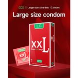 Bao cao su size lớn 55mm GJG XXL to rộng thoải mãi siêu mỏng nhiều gel bôi trơn mềm mịn hộp 10 cái