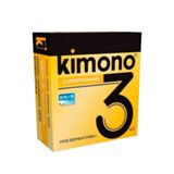 Bao cao su Kimono siêu mỏng 0.02mm, chứa vitamin B, không mùi , bôi trơn tự nhiên - Hộp 3-12c