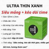 Bao cao su 001 JUNCAI bcs siêu mỏng 0.01mm gân gai size lớn, size nhỏ kéo dài quan hệ - Safehn