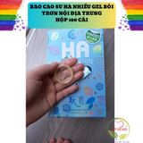 Bao cao su nội địa trung nhiều gel HA Ultra thin hộp 100 cái, chính hãng date xa
