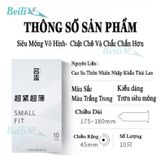 Bao cao su size nhỏ 45mm SMALL siêu mỏng nhiều gel có hai kểu dáng trơn và gai  hộp 10 cái