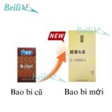 Bao cao su size nhỏ 45mm SMALL siêu mỏng nhiều gel có hai kểu dáng trơn và gai  hộp 10 cái